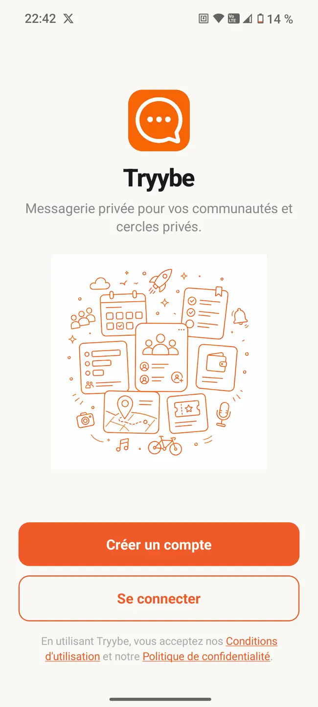 Inscription à Tryybe sans numéro de téléphone